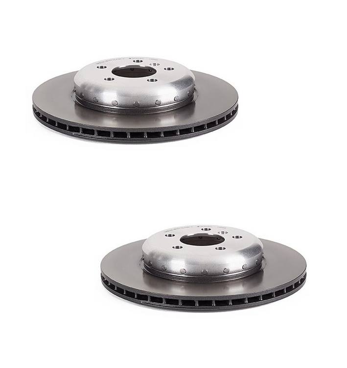 BMW Disc Brake Pad and Rotor Kit - Front and Rear (348mm/345mm) (Ceramic) (EURO) 34216857805 - Akebono Euro Ultra-Premium 4109156KIT